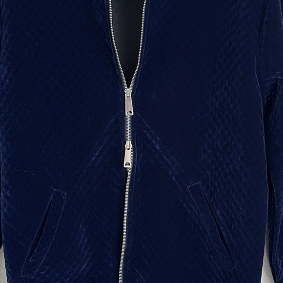 Zara Quilted Dark Blue Jacket - Picture 4 of 5